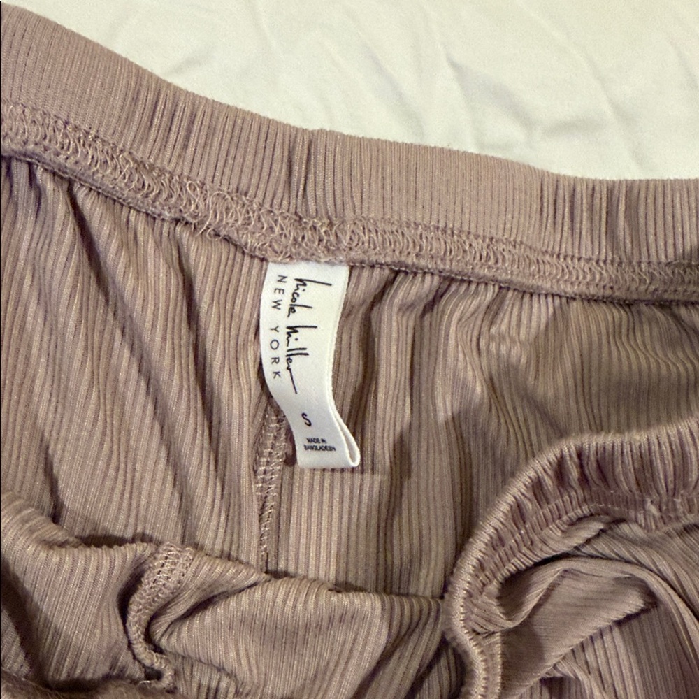 Nicole Miller Taupe Short-Sleeve Pajama Top with White Piping - Picture 8 of 8